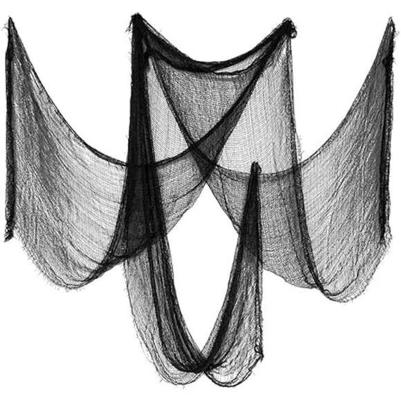 5Pcs Halloween Black Creepy Cloth- Spooky Gauze Fabric Cloth Halloween Decor - Picture 8 of 8